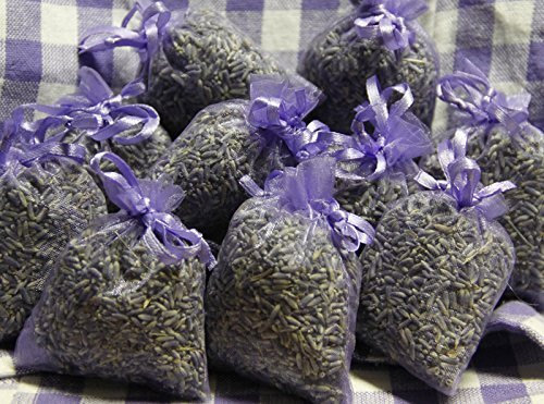 Lavendelsckchen im 10er-Set in Organzasckchen - gefllt mit echtem franzsischem Lavendel