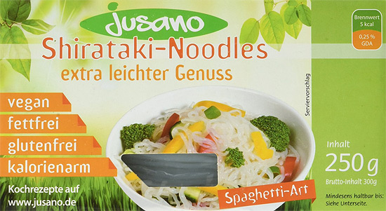 Shirataki-Nudeln in Spaghetti-Form von jusano